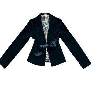 Gorgeous AQUA Black Velvety Blazer Size S/M